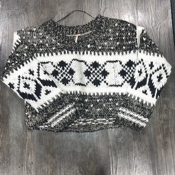 Free People Fair Isle Cropped Sweater - Picture 8 of 10